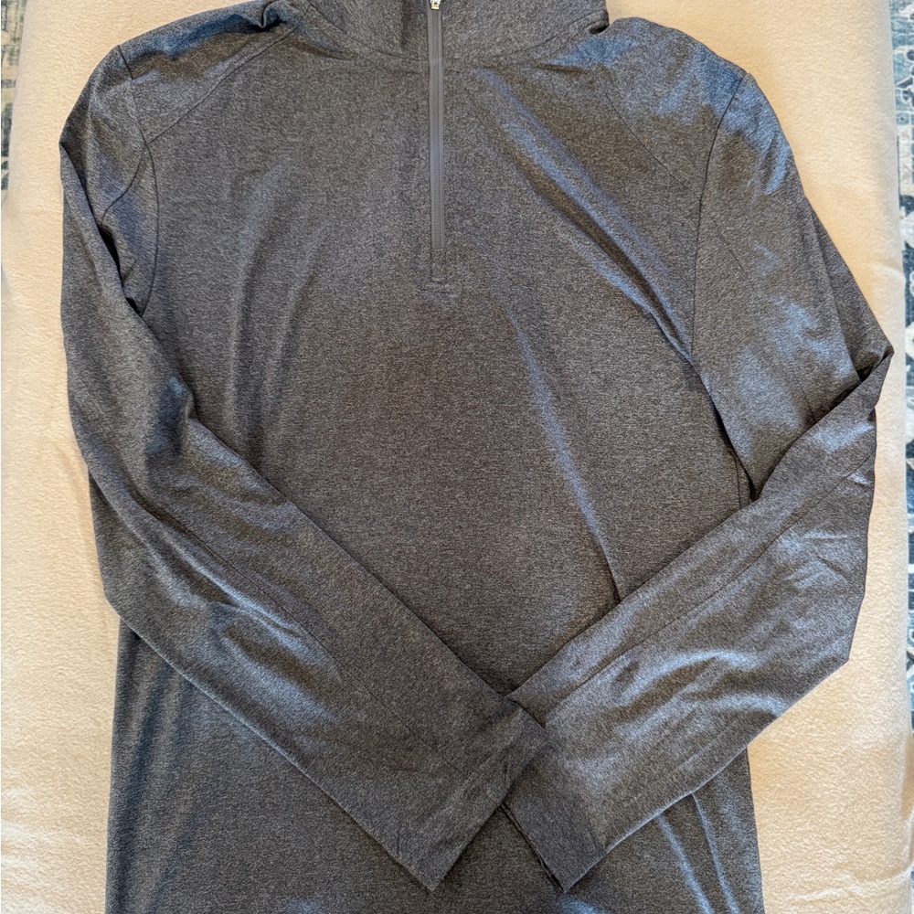 Men's Gray Quarter-Zip Hoodie
